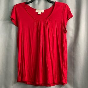 Michael Kors Red Short Flutter Sleeve Blouse